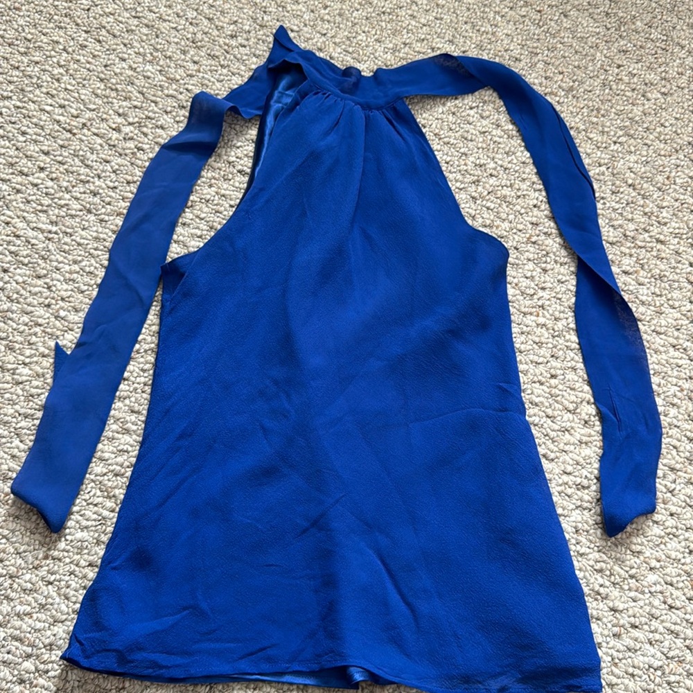 Express design studio Royal blue sleeveless top with Silk lining; elegant